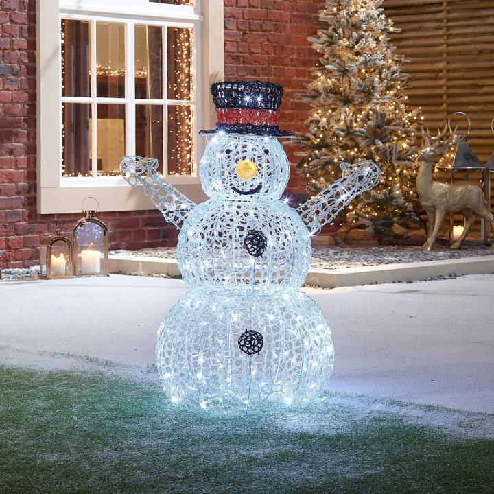 Acrylic LED Flurry Snowman Decoration