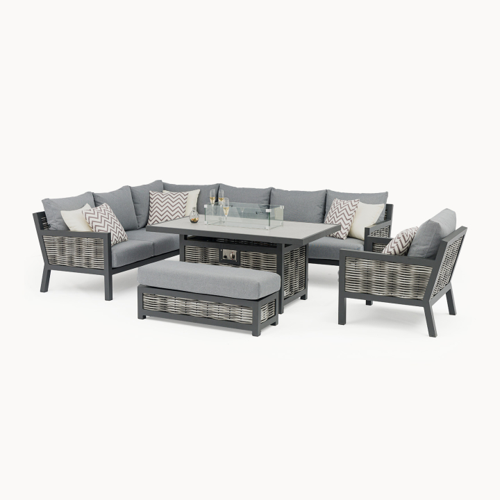 Antoinette Corner Set with Armchair and Stool