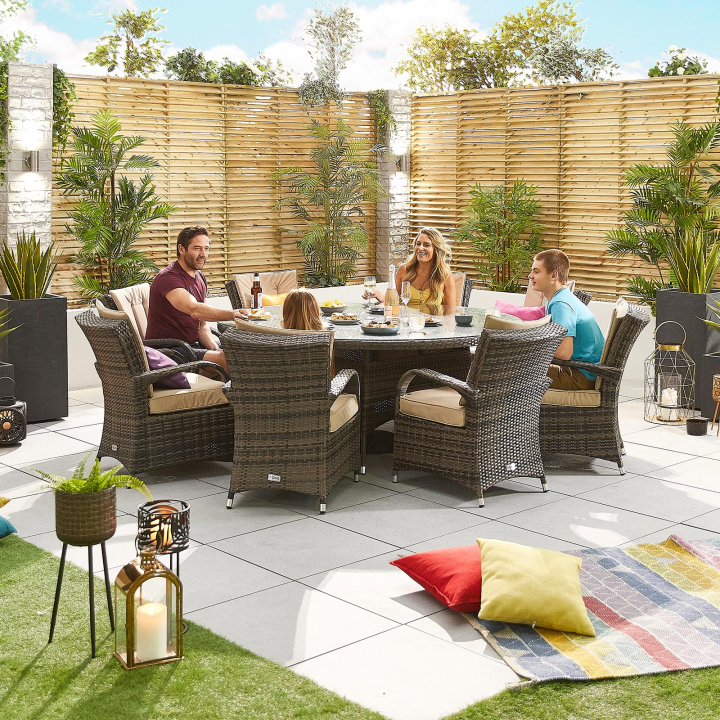 Olivia 8 Seat Rattan Dining Set