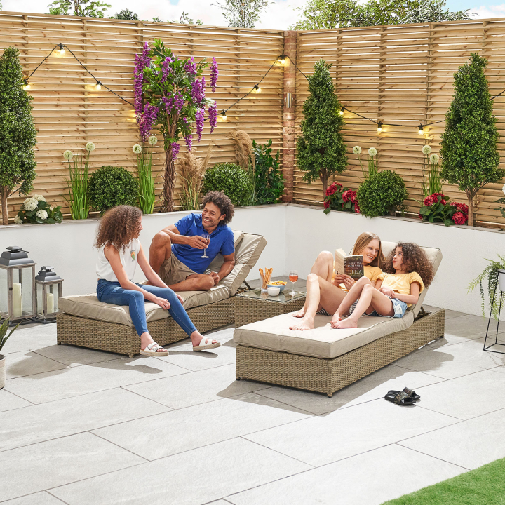 Rhodes Rattan Sun Lounger Set