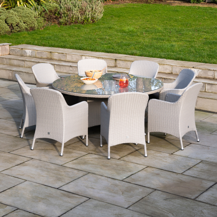 Emily 8 Seat Rattan Dining Set