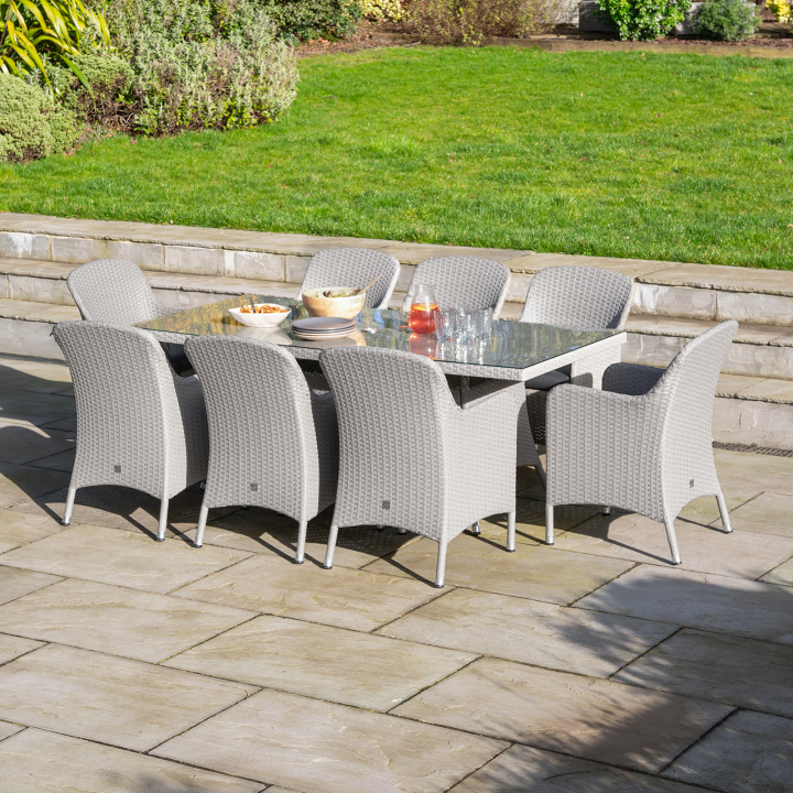 Emily 8 Seat Rattan Dining Set