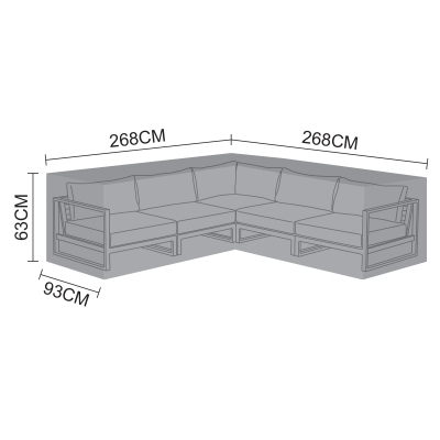 Winter Cover for Low Back Corner Lounging Set