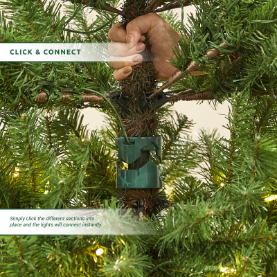 Slim Pre Lit Calgary Fir Green Classic Christmas Tree - 6ft / 180cm