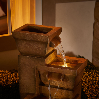 Edstone Water Feature with Lights