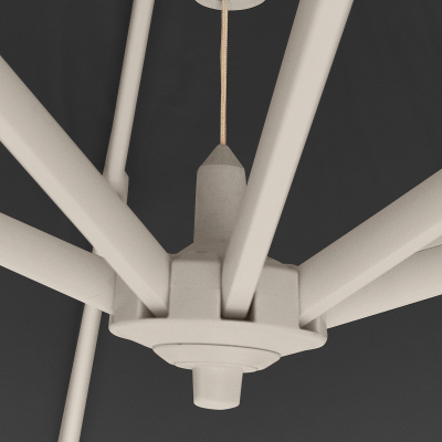 Genesis 3.5m Round Aluminium Cantilever Parasol - Grey Canopy and White Frame
