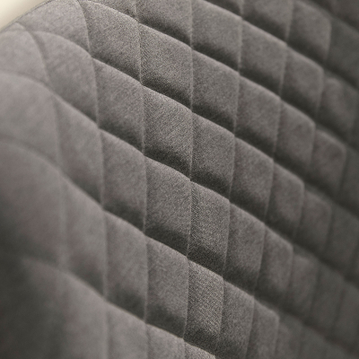 Genoa 6 Seat All Weather Fabric Aluminium Dining Set - Rectangular Table in Charcoal Grey
