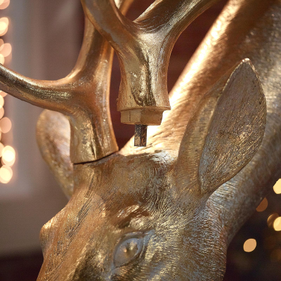Large Promise Christmas Reindeer Figure in Gold