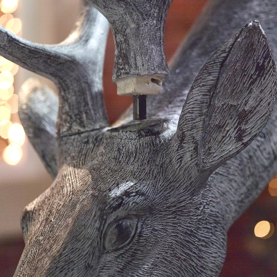 Precious Christmas Reindeer Figure in Silver