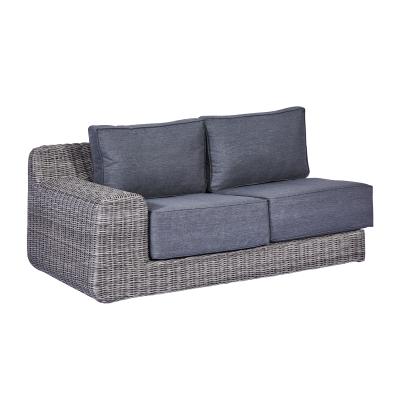 Luxor Rattan Lounging Right Handed Piece in White Wash