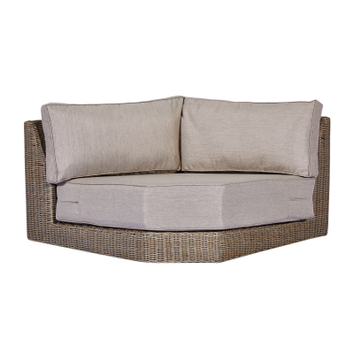 Luxor Rattan Lounging Curved Corner Piece in Willow