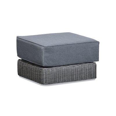 Luxor Rattan Lounging Footstool in Slate Grey