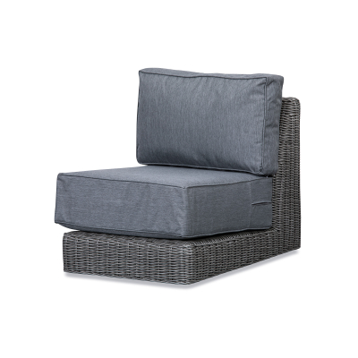 Luxor Rattan Lounging Middle Piece in Slate Grey