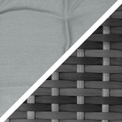 Sienna 6 Seat Rattan Dining Set - Rectangular Table in Grey Rattan