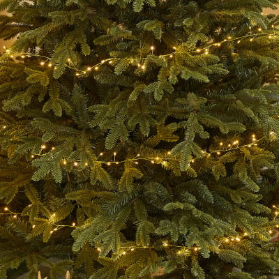 1500 LEDs Christmas Pin Wire Compact Lights with Gold Wire in Warm White