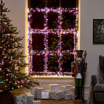 3000 LEDs Christmas Cluster Lights in Rainbow