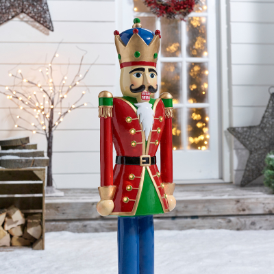 Norbert the Royal 3ft Christmas Nutcracker Figure in Red - Set of 2