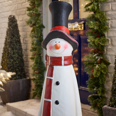 Large Mr Snow Christmas Snowman Figure - Set of 2