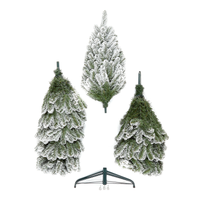 Slim Balsam Fir Green Flocked Christmas Tree - 6ft / 180cm