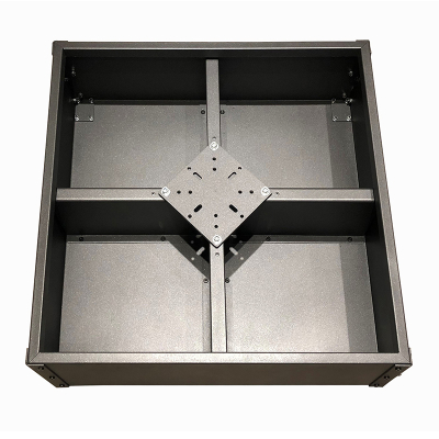 Genesis 3.0m x 2.5m Rectangular Aluminium Cantilever Parasol - Grey Canopy, Grey Frame and Stone Fill Base