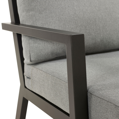 Vogue Aluminium Lounge Dining Armchair in Graphite Grey