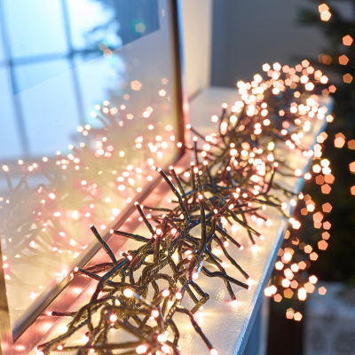 480 LEDs Christmas Cluster Lights in Copper Glow