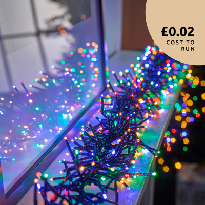 720 LEDs Christmas Cluster Lights in Multi Colour