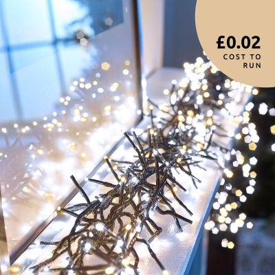 960 LEDs Christmas Cluster Lights in Cool White & Warm White