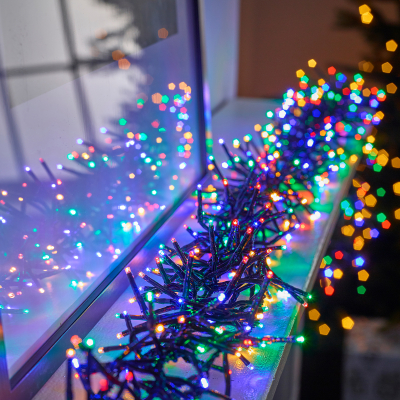 2000 LEDs Christmas Cluster Lights in Multi Colour