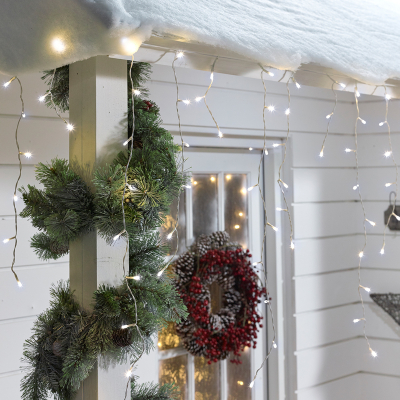 720 LEDs Christmas Icicle Lights in Cool White