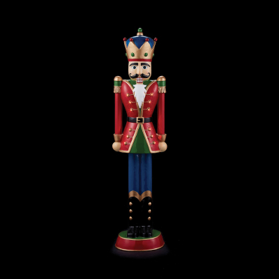 Norbert the Royal 3ft Christmas Nutcracker Figure in Red - Set of 2