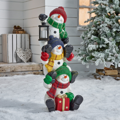 Frosty, Figgy & Frio Christmas Snowman Figures