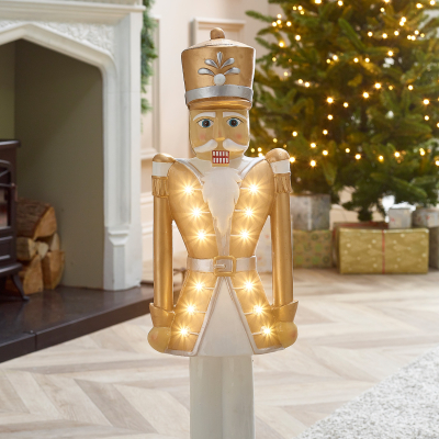 Norbert the Guard 3ft Christmas Nutcracker Figure in Gold