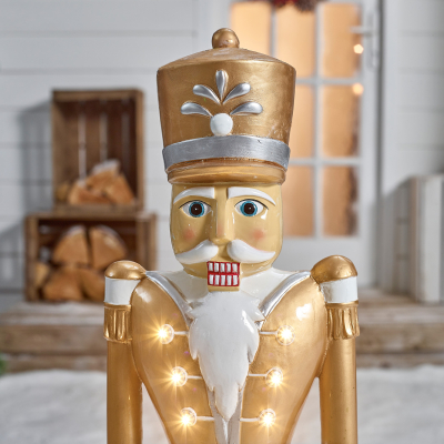 Norbert the Guard 3ft Christmas Nutcracker Figure in Gold