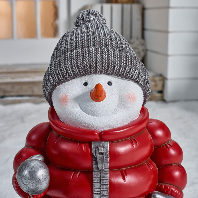 Berry Christmas Snowman Figure - Set of 2