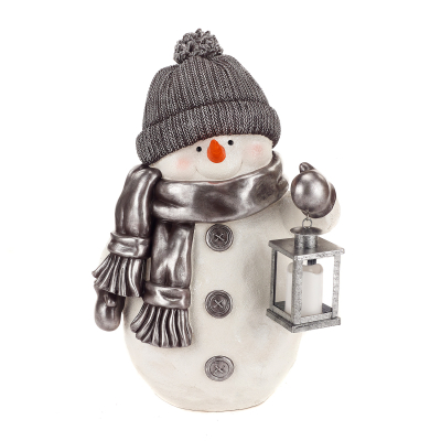 Tinsel Christmas Snowman Figure - Set of 2