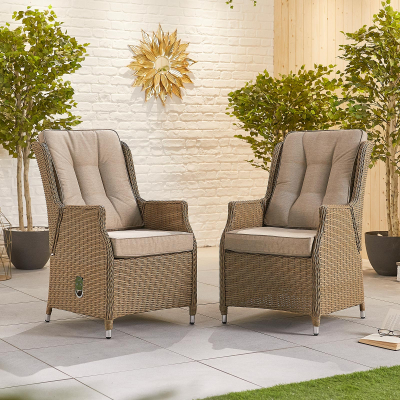 Carolina Rattan Dining Chair - Set of 2 in Willow