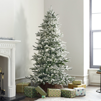 Lowland Fir Green Flocked Christmas Tree - 8ft / 240cm