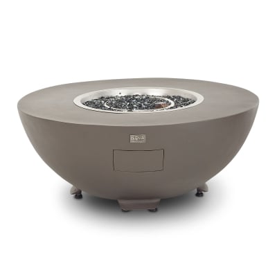 Saturn Round Aluminium Gas Fire Pit Table in Coffee