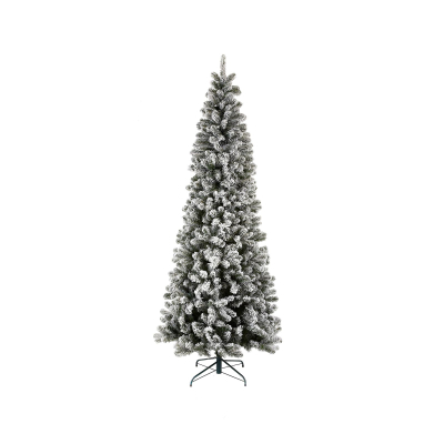 Slim Balsam Fir Green Flocked Christmas Tree - 8ft / 240cm