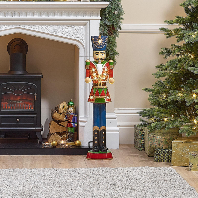 Norbert the Guard 3ft Christmas Nutcracker Figure with Drum in Red