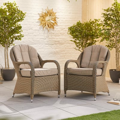 Leeanna Rattan Dining Chair - Set of 2 in Willow