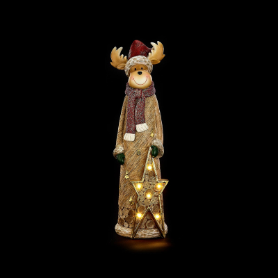 Wonder Deer & Star Christmas Reindeer Figure in Gold