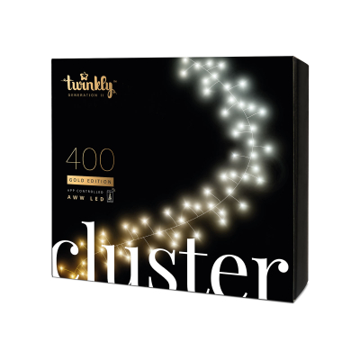Twinkly 400 LEDs Christmas Cluster Lights in Amber & White