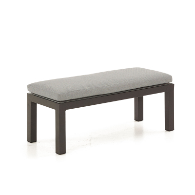 Vogue Aluminium Lounge Dining Bench in Graphite Grey