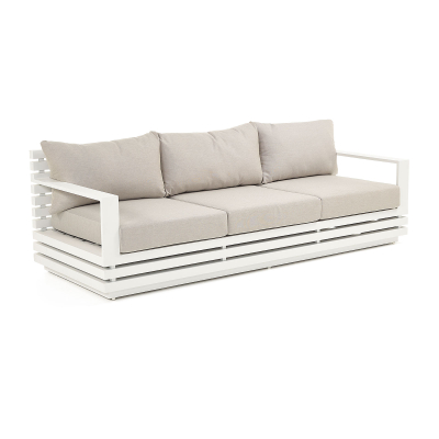 San Marino Aluminium Lounging 3 Seat Sofa in Chalk White