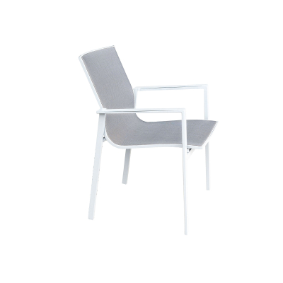 Milano Aluminium Dining Chair - Set of 6 in Chalk White