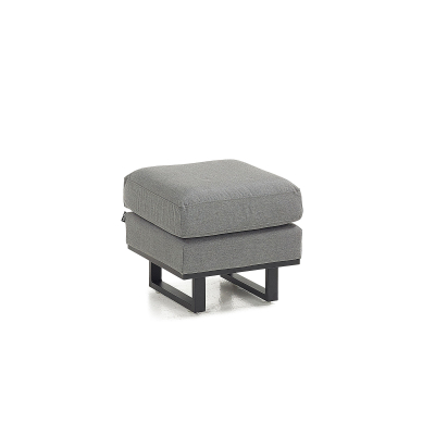 Eclipse All Weather Fabric Aluminium Lounge Dining Stool in Ash Grey
