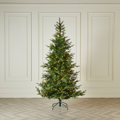Slim Pre Lit Calgary Fir Green Classic Christmas Tree - 7ft / 210cm