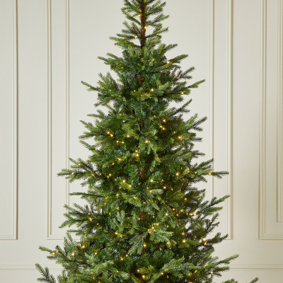 Slim Pre Lit Calgary Fir Green Classic Christmas Tree - 6ft / 180cm